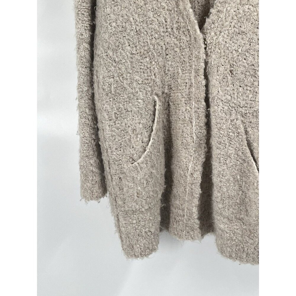 Free People Boucle Cadi Sweater Alpaca Grandpa Cardigan Grunge Boho Sz M Pockets - Picture 3 of 8